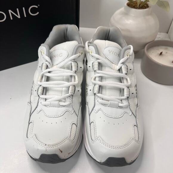 Vionic 23 Walk 2.0 Leather Walking Shoes Comfort Sneakers White Men\'s 12M main image 4